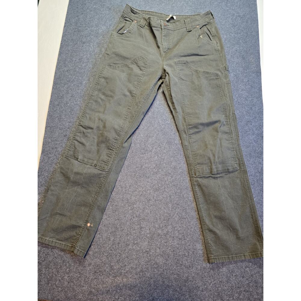 Dickies Crafted for Women Double Knee Carpenter Pants Olive Green Size 12 32x30